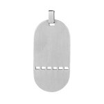Pendentif plaque gi troue / matricule en acier