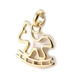 Pendentif plaqué or cheval À bascule doré Pendentif plaqué or cheval À bascule doré
