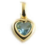 Pendentif plaqu or  coeur chri  turquoise