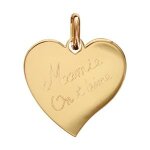 Pendentif plaqué or coeur gravé mamie on t'aime Pendentif plaqué or coeur gravé mamie on t'aime