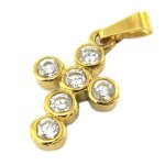 Pendentif plaqu� or  croix