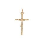 Pendentif plaqu or croix avec christ