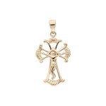 Pendentif plaqué or croix occitane avec christ dim 20 x 13 mm Pendentif plaqué or croix occitane avec christ dim 20 x 13 mm