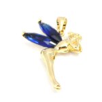 Pendentif plaqué or fée clochette saphir Pendentif plaqué or fée clochette saphir