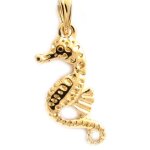 Pendentif plaqu or  hypocampe