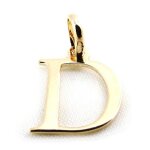 Pendentif plaqué or lettre d Pendentif plaqué or lettre d