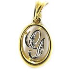 Pendentif plaqué or lettre g 2 tons Pendentif plaqué or lettre g 2 tons