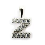 Pendentif plaqu or  lettre z  blanc