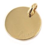 Pendentif plaqu or  love    graver