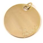 Pendentif plaqu or  love    graver