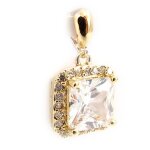 Pendentif plaqu or  sissi  blanc