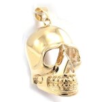 Pendentif plaqu or  tte de mort  dor