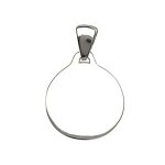 Pendentif rond en argent  graver - grand modle