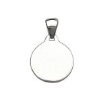 Pendentif rond en argent  graver - modle moyen