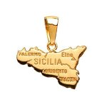 Pendentif sicile plaqu or