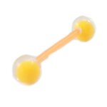 Piercing langue flexible  coloriage  orange