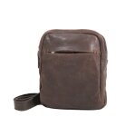 Pochette katana cuir de vachette vieilli k 21160 - chocolat