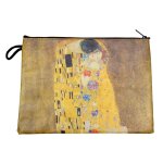 Promotion ! pochette trousse  maquillage 'gustav klimt' (le baiser) - 21x16 cm