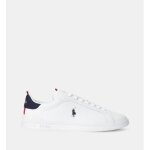 Polo ralph lauren - baskets basses heritage ct ii en cuir - blanc - 43