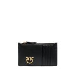 Porte - cartes pinko airone en cuir noir