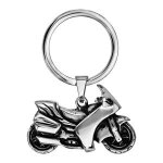 Porte clef acier moto de course