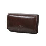 Porte - feuille femme en cuir de vachette collet katana k353105 - chocolat