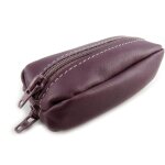 Porte - monnaie cuir 'frandi' violet satiné Porte - monnaie cuir 'frandi' violet satiné