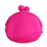 Promotion ! porte - monnaie silicone 'coloriage' rose - 9x8 cm