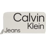 Portefeuille calvin klein zipp rfid femme beige