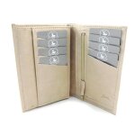 Portefeuille cuir 'frandi' beige nubuck