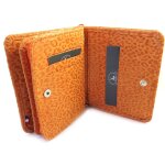 Portefeuille cuir 'frandi' orange (lopard)