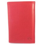 Portefeuille cuir 'frandi' rouge grain (cartes + )