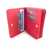 Portefeuille cuir 'frandi' rouge nubuck