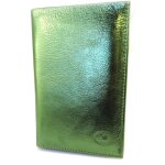 Portefeuille cuir 'frandi' vert mtal (cartes + )