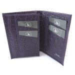 Promotion ! portefeuille fran�ais cuir 'frandi' violet (croco)