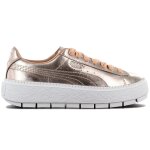 Puma basket platform trace luxe - femmes baskets sneakers chaussures dusty - coral metallic 367852 - ...