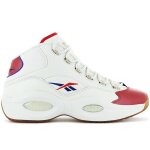 Reebok question mid - hommes basketball baskets sneakers chaussures cuir blanc gz7099 - 42