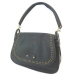 Sac bandoulire 'le temps des cerises' noir vintage - 34x24. 5x10. 5 cm