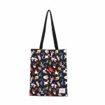 Sac de courses shopping - looney tunes gang - multicolore