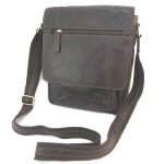 Promotion ! sac cuir 'gianni conti' marron vintage - 27x22x10 cm