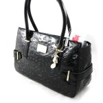 Promotion ! sac cuir 'jacques esterel' notes de musique noir vernis