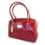 Sac cuir 'jacques esterel' notes de musique rouge vernis
