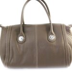 Sac cuir 'jacques esterel' taupe grain