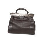 Sac diligence katana cuir de vachette 83250 - taille s - chocolat