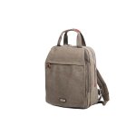 Sac  dos katana en toile garnie cuir de vachette k6559 - marron