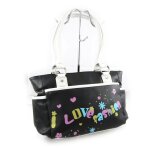 Sac 'love fashion' noir multicolore