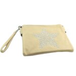 Promotion ! sac pochette 'une etoile est née' beige (2 compartiments) - 25. 5x19x4 cm Promotion ! sac pochette 'une etoile est née' beige (2 compartiments) - 25. 5x19x4 cm