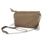 Sac pochette 'romy' taupe matelass