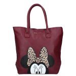 Promotion ! sac shopping cr�ateur 'minnie' rouge bordeaux - 36x30x13 cm