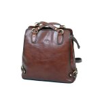 Sac shopping / sac  dos katana en cuir de vachette collet k 82612 - chocolat